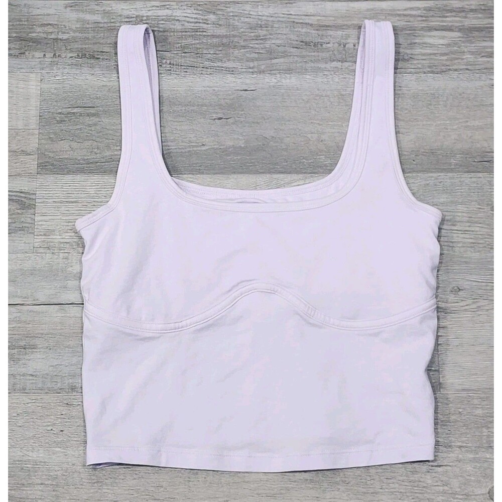 Victoria Secret Pink Corset Crop Top Shirt Tank Top Lavender Small